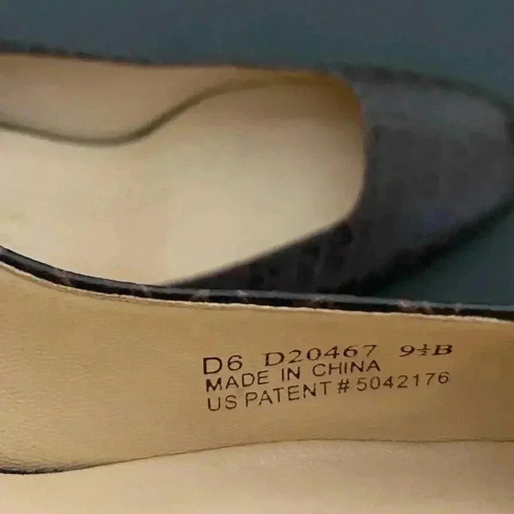 Cole Haan Carma Brown Croc Leather Heel Shoes Pumps Nike Air - Picture 12 of 12